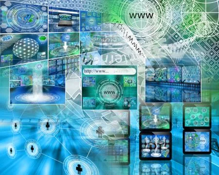 World of internet 库存插图