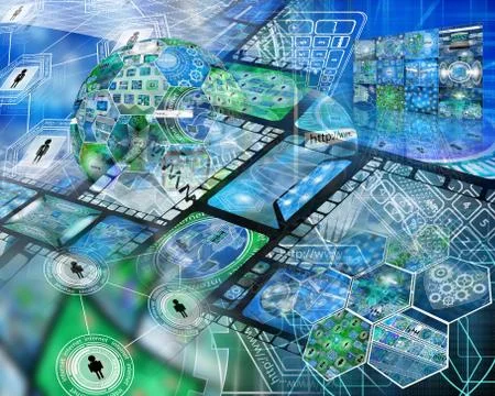 World of internet 库存插图