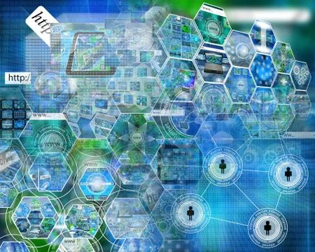 World of internet 스톡 일러스트