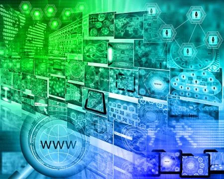 World of internet Stockillustratie