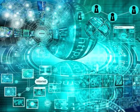 World of internet Illustrazione stock