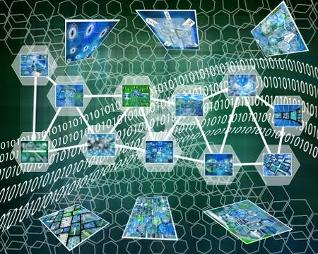 World of internet 库存插图