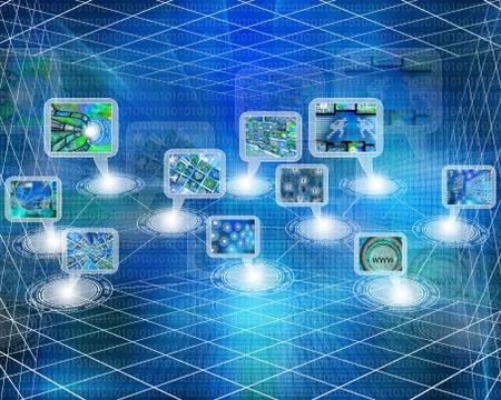 World of internet 库存插图