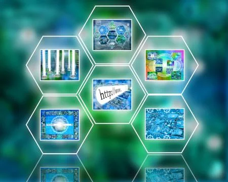 World of internet 스톡 일러스트