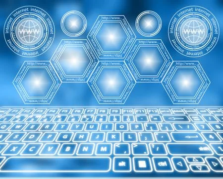 World of internet 库存插图