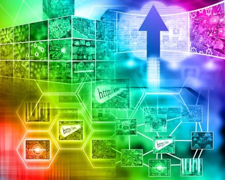 World of internet Stockillustratie