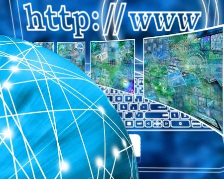 World of internet 스톡 일러스트