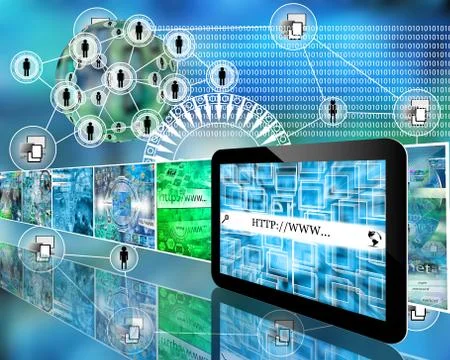 World of internet Illustrazione stock