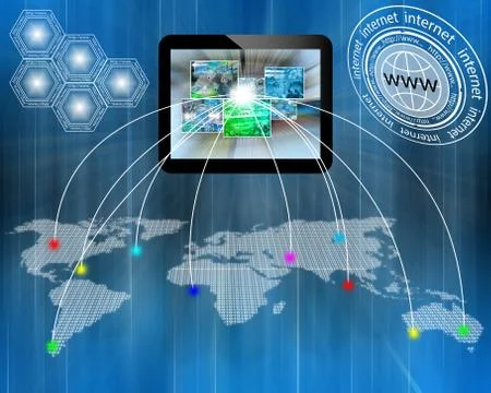 World of internet Stockillustratie