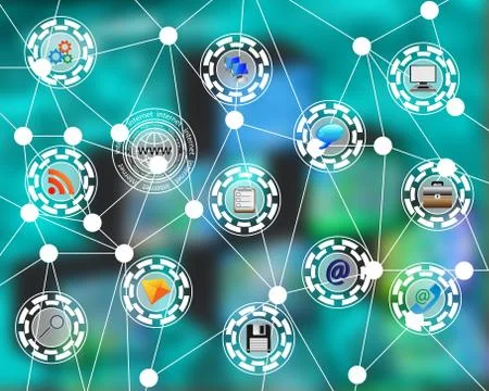 World of internet Stockillustratie