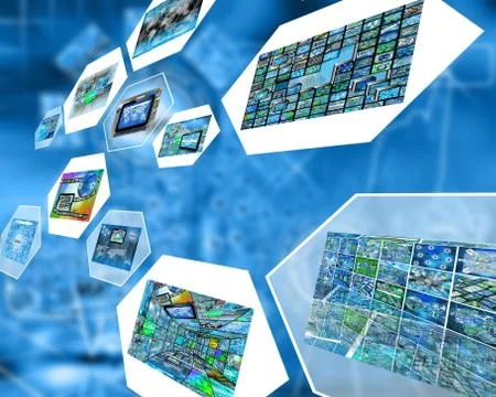 World of internet 库存插图