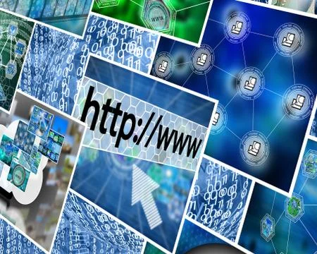 World of internet 库存插图