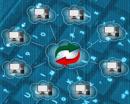 World of internet Illustrazione stock
