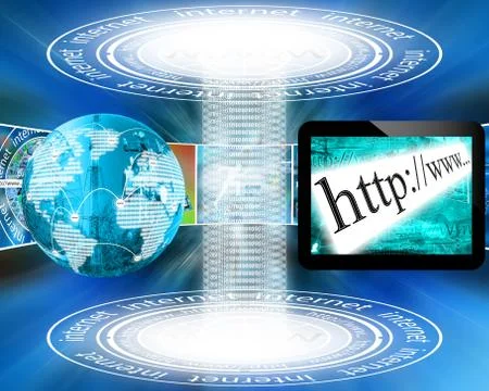 World of internet 库存插图