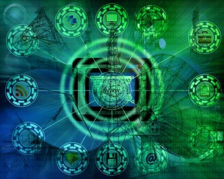 World of internet 스톡 일러스트