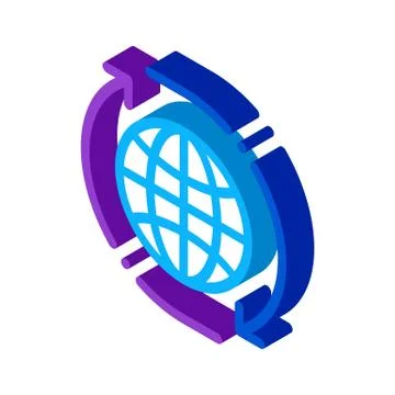 World internet network isometric icon vector illustration 스톡 일러스트