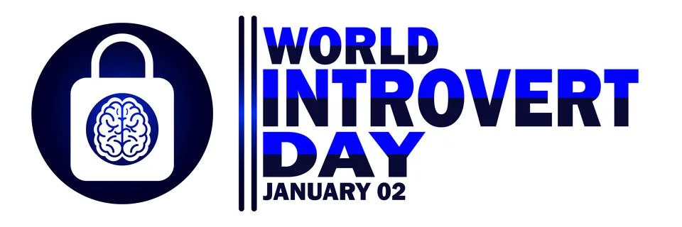 World Introvert Day Vector illustration Illustrazione stock