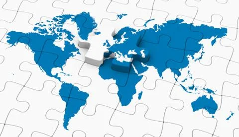 The world jigsaw Stock Illustration