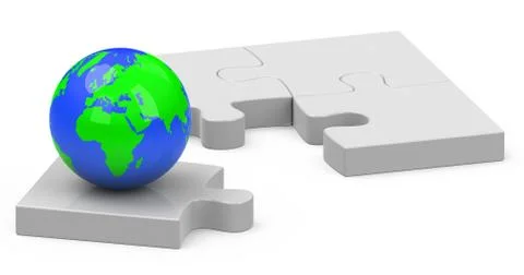 The world jigsaw Stock Illustration
