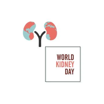 World kidney day with frame. Vector illustration Stock Illustration
