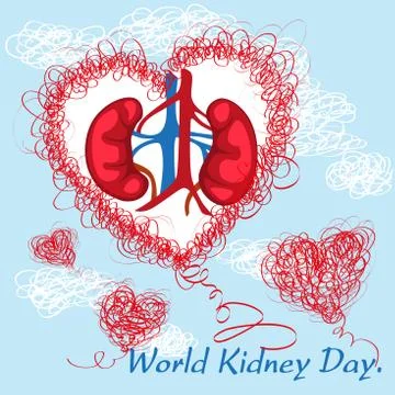 World Kidney Day. Stock Illustration