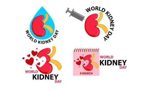 World Kidney Day Template Set Stock-Illustration