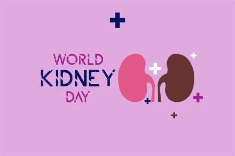 World kidney day vector design. Healthcare poster, banner.kidney logo Illustrazione stock
