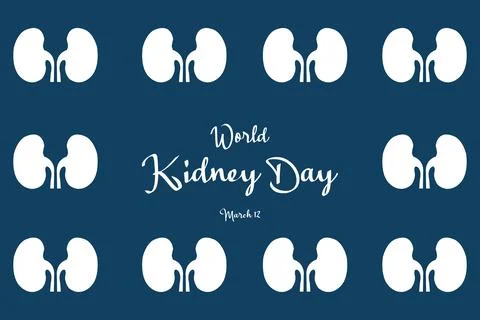 World Kidney day vector design. International day for kidney disease awareness Illustrazione stock
