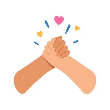 World Kindness Day Handshake Vector Illustration with Hearts and Confetti Stock Illustration