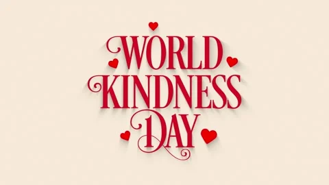 World Kindness Day Typography Animation with Hearts Video stock 320688259