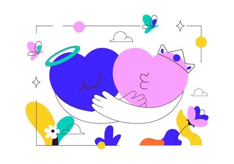 World Kindness Day Vector Illustration Featuring Caring Hands, Heart Symbol.. Stock Illustration