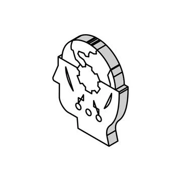 World knowledge isometric icon vector illustration Illustrazione stock