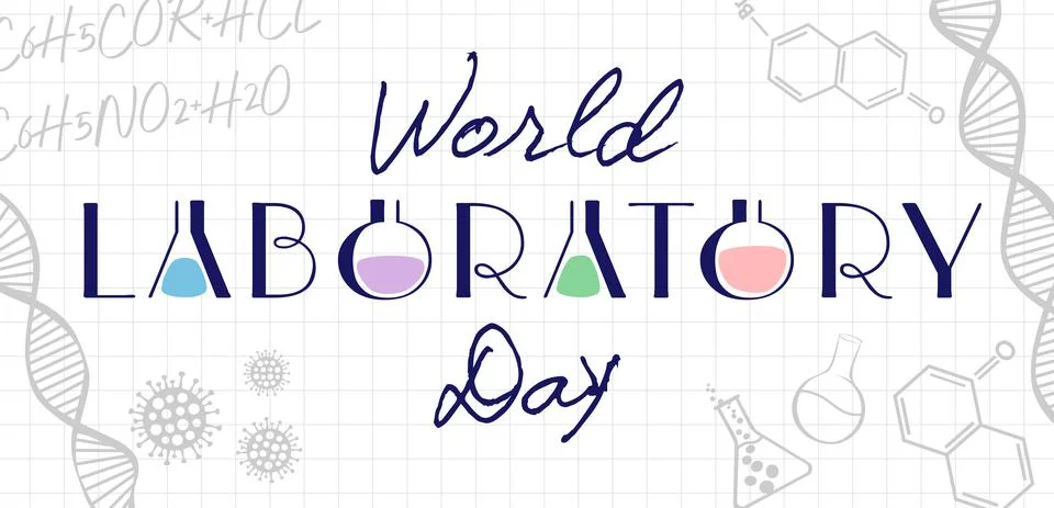 World Lab Day typography Stock Illustration