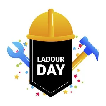 World labor day, vector cartoon frame Stock Illustration
