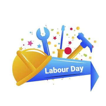 World labor day, vector cartoon frame Stock Illustration