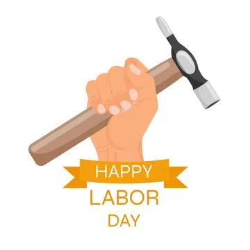 World labor day vector design illustration. Hand with a working tool. Stock Illustration