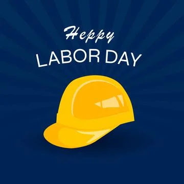 World Labor Day vector illustration. Banner on dark blue retro background Stock Illustration