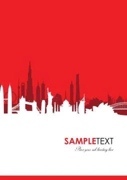 World landmark group 스톡 일러스트