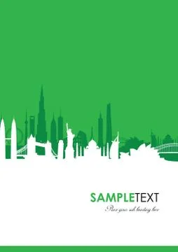 World landmark group Stock Illustration