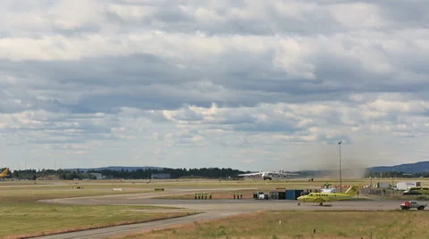 World largest airplane Antonov 225 takeoff Stock Footage