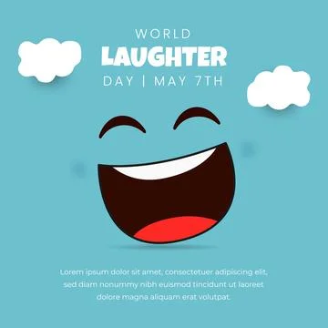 World laughter Day May 7th with laugh expression illustration Stock Illustration