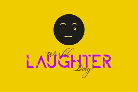 World Laughter day on May vector Design with laugh symbol Stock Illustration