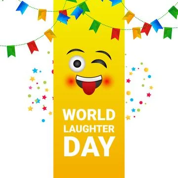 World laughter day vector banner Stock Illustration