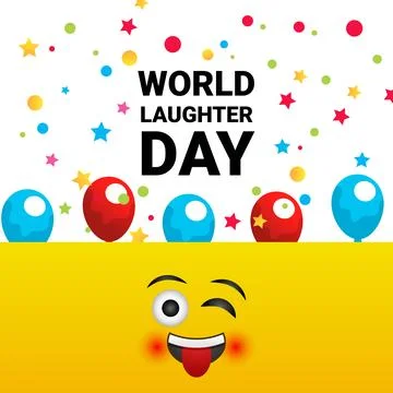 World laughter day vector banner Stock Illustration