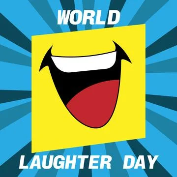 World laughter day vector template Illustrazione stock