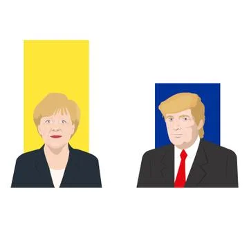 World leaders theme Stock Illustration