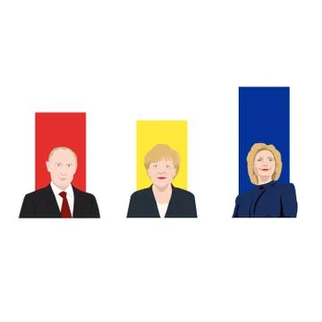 World leaders theme Stock Illustration