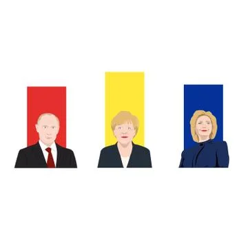 World leaders theme Stock Illustration