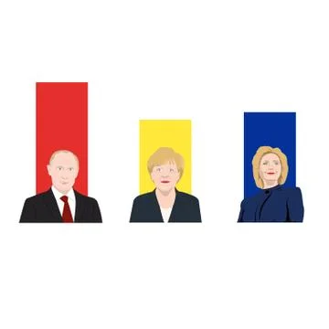 World leaders theme Stock Illustration