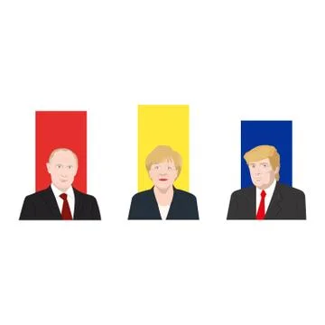 World leaders theme Illustrazione stock
